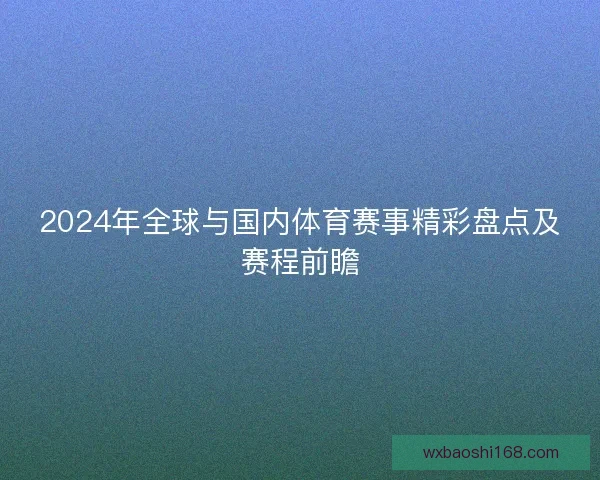 2024年全球与国内体育赛事精彩盘点及赛程前瞻