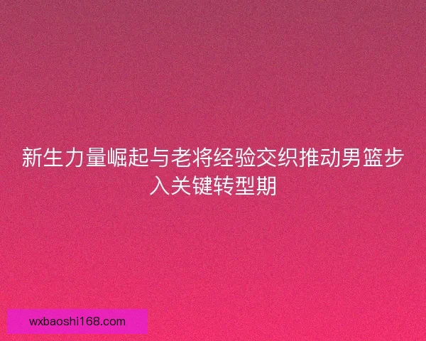 新生力量崛起与老将经验交织推动男篮步入关键转型期
